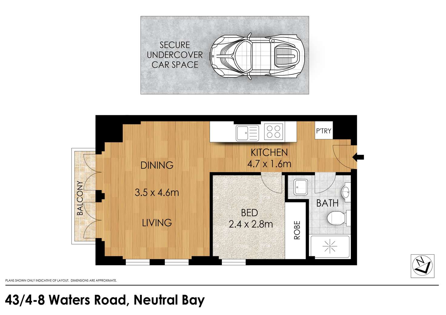 Floorplan of Homely apartment listing, 43/4-8 Waters Road, Neutral Bay NSW 2089