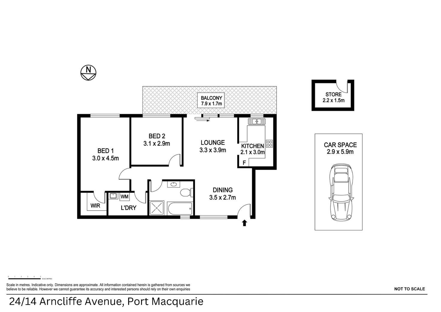 Floorplan of Homely unit listing, 24/14 Arncliffe Avenue, Port Macquarie NSW 2444