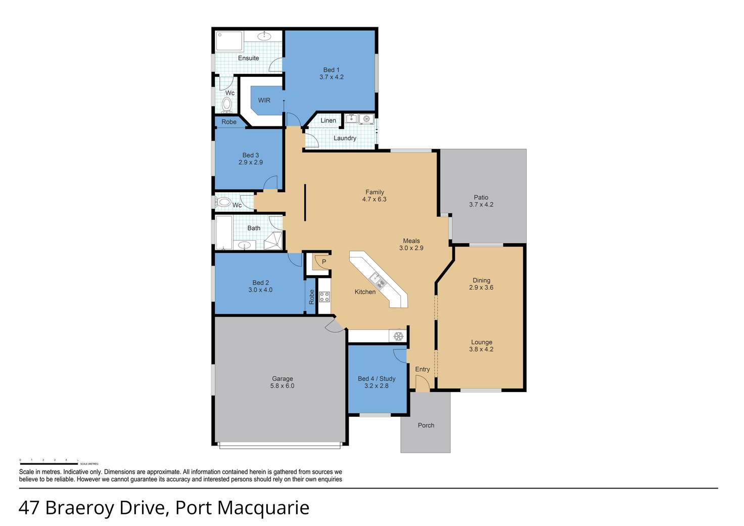 Floorplan of Homely house listing, 47 Braeroy Drive, Port Macquarie NSW 2444