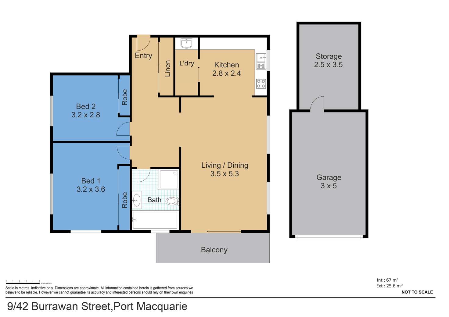 Floorplan of Homely unit listing, 9/42 Burrawan Street, Port Macquarie NSW 2444