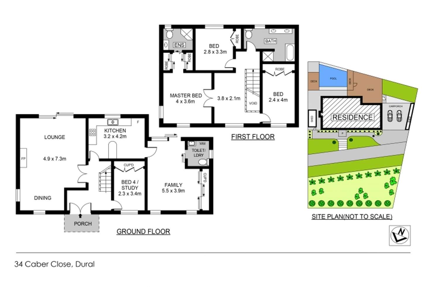 Floorplan of Homely house listing, 34 Caber Close, Dural NSW 2158