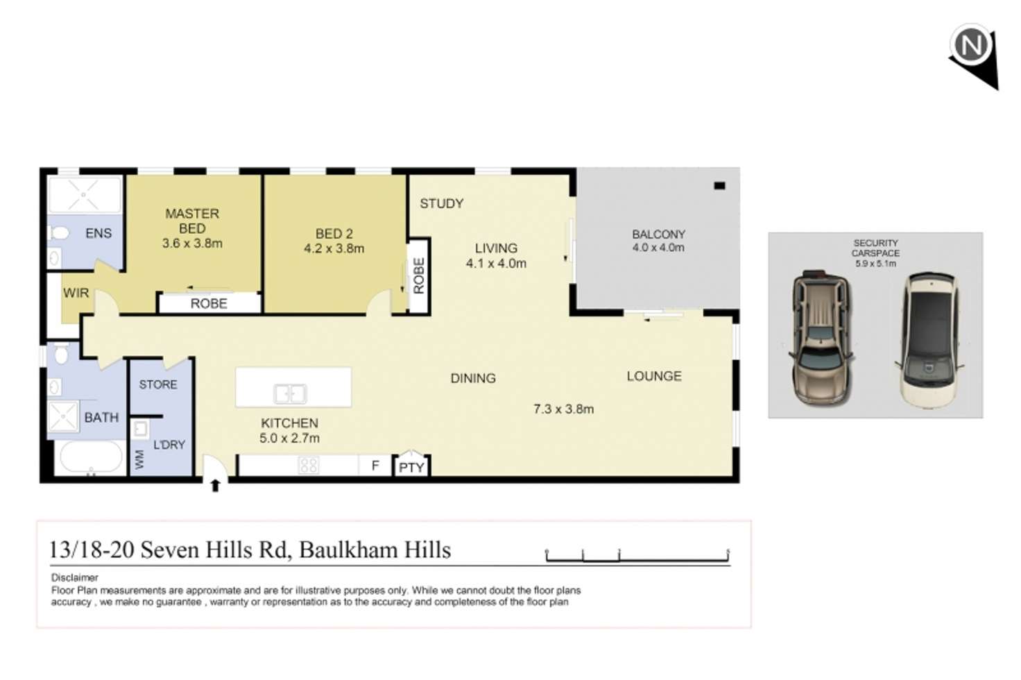 Floorplan of Homely apartment listing, 13/18-20 Seven Hills Road, Baulkham Hills NSW 2153