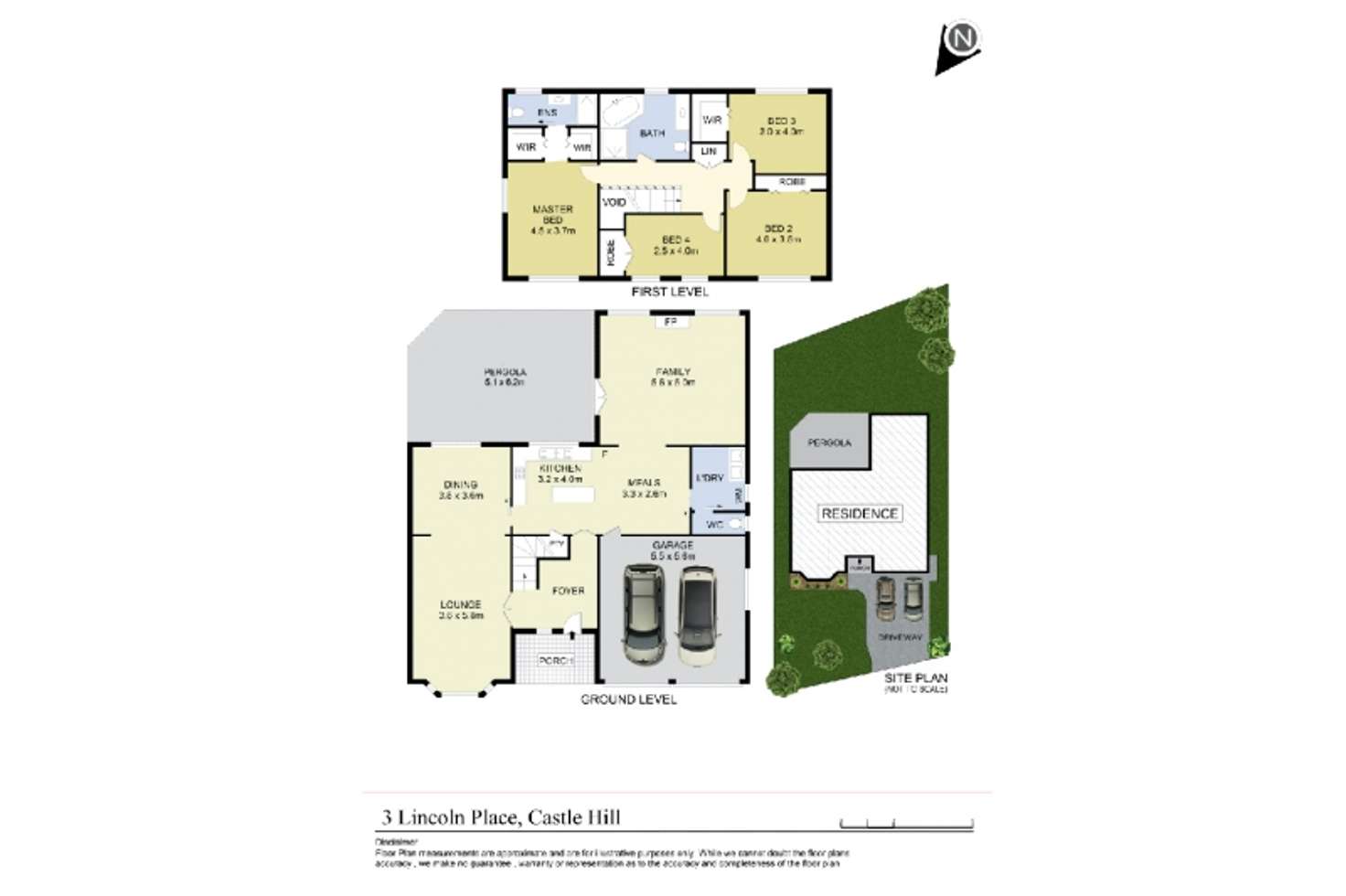 Floorplan of Homely house listing, 3 Lincoln Place, Castle Hill NSW 2154