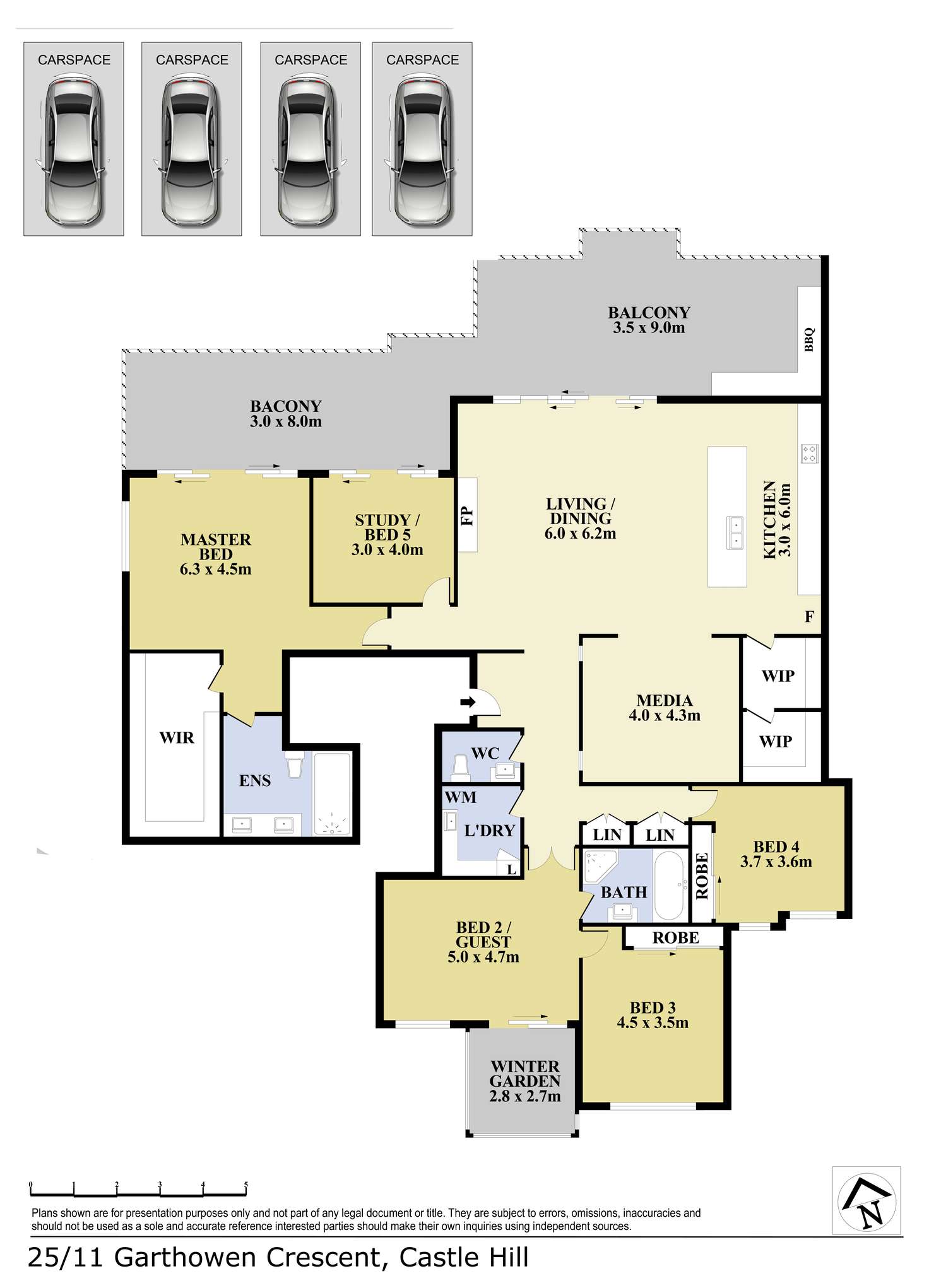 Floorplan of Homely unit listing, 25/11 Garthowen Crescent, Castle Hill NSW 2154
