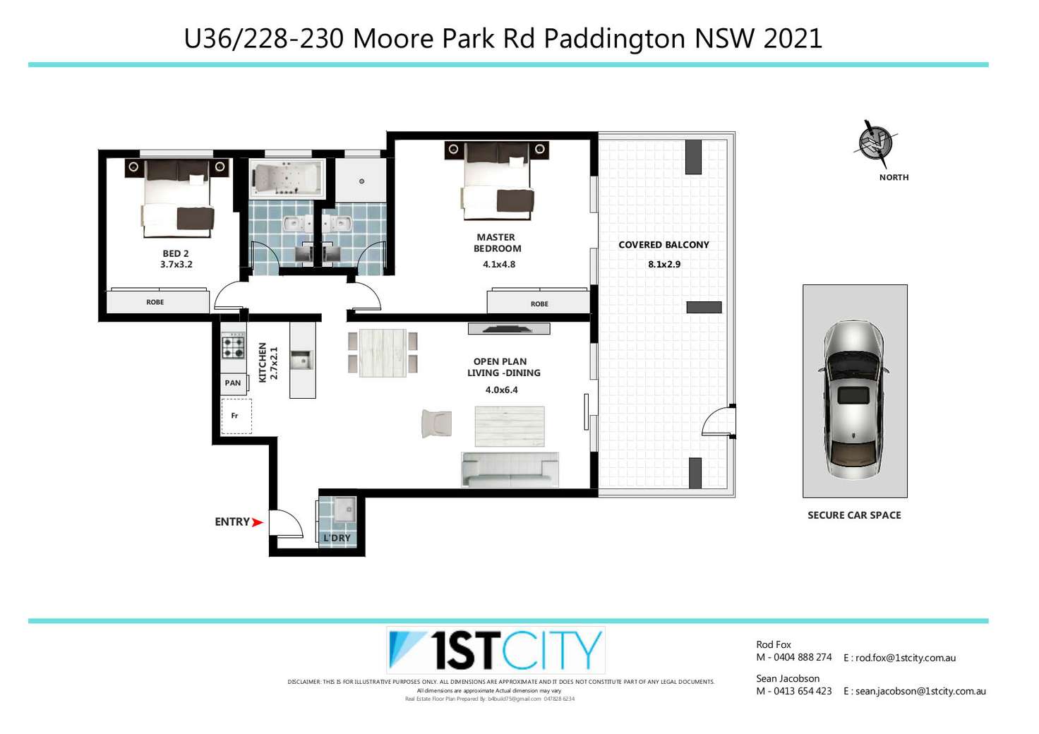 Floorplan of Homely apartment listing, 36/228 Moore Park Road, Paddington NSW 2021