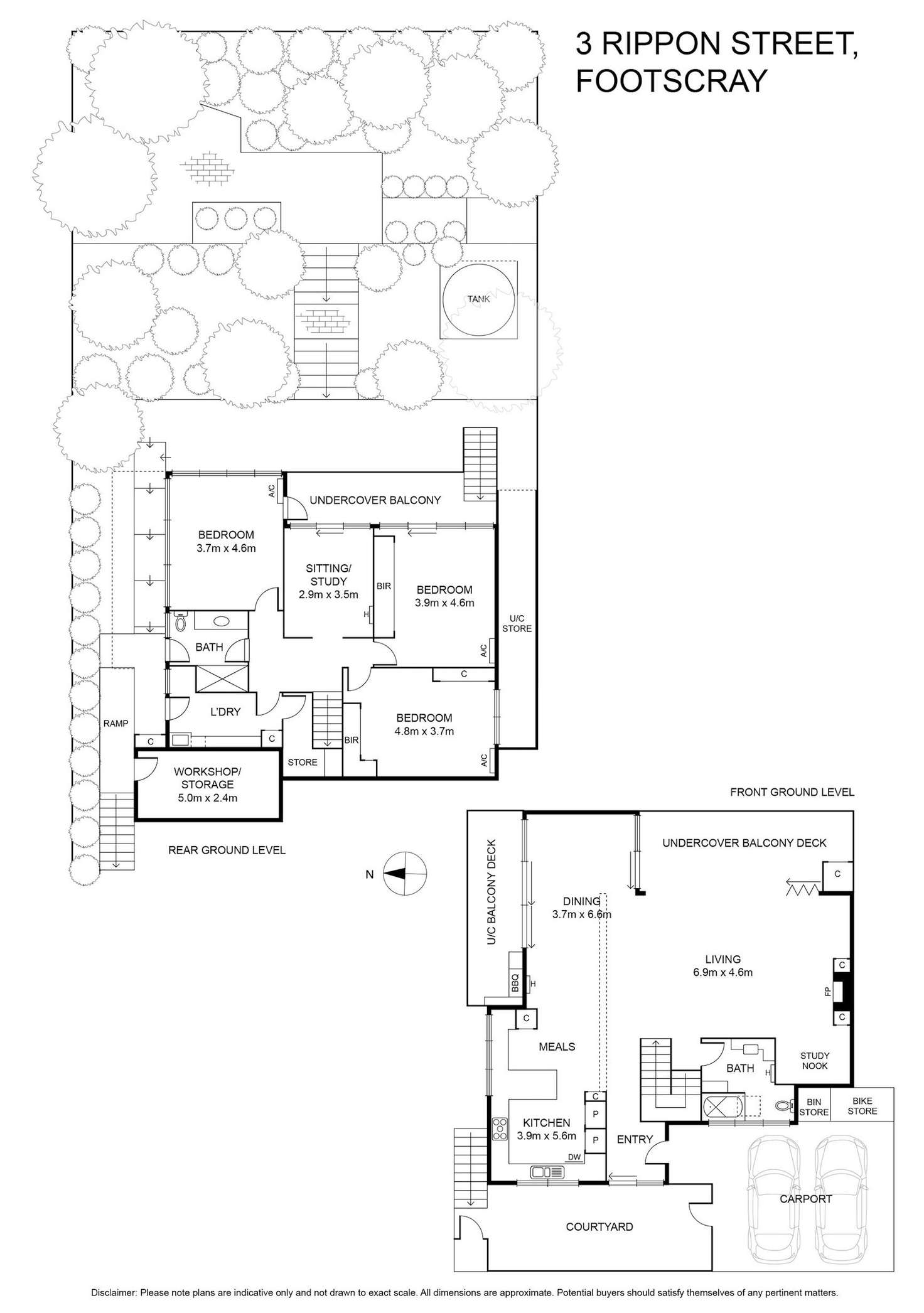 Floorplan of Homely house listing, 3 Rippon Street, Footscray VIC 3011