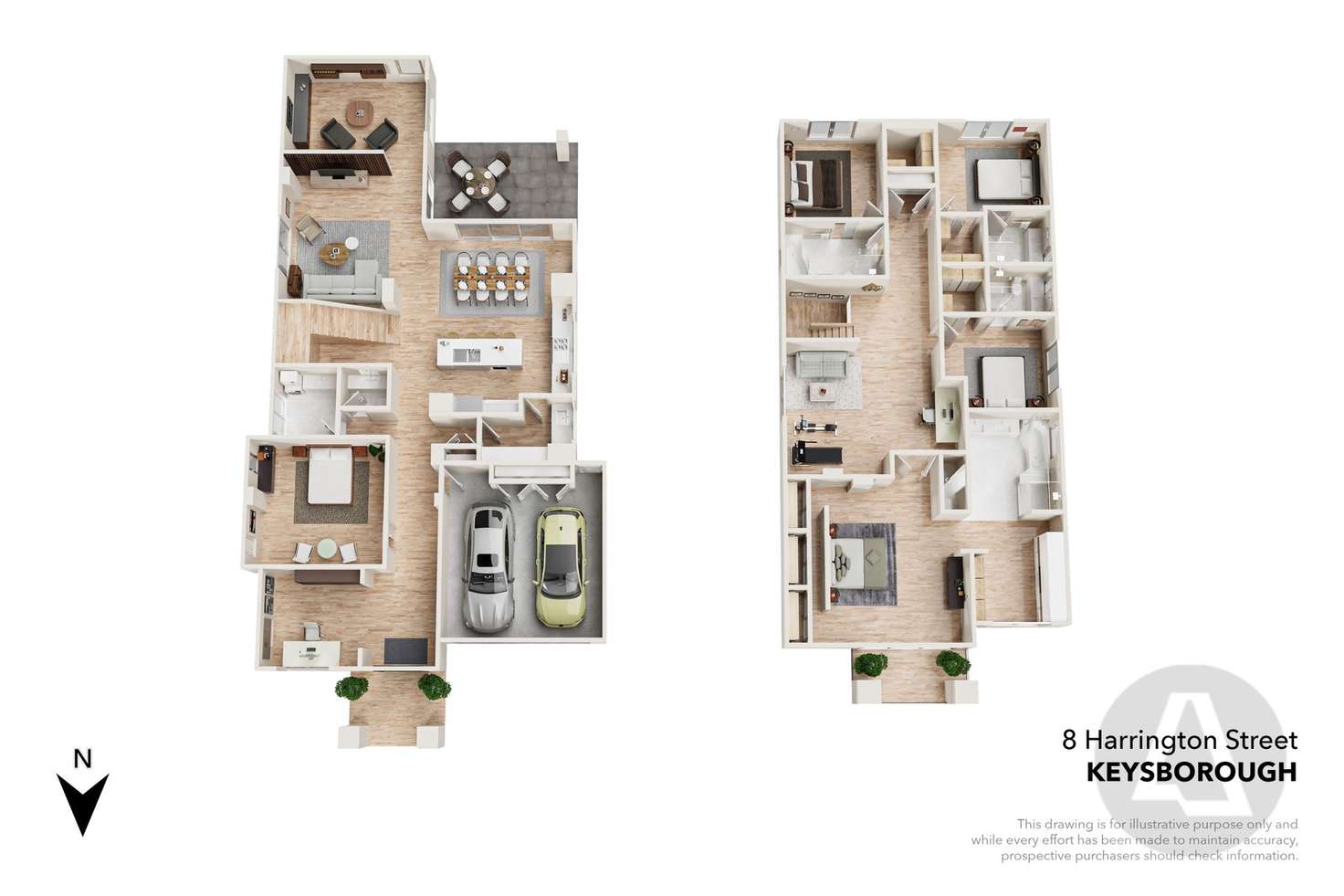 Floorplan of Homely house listing, 8 Harrington Street, Keysborough VIC 3173
