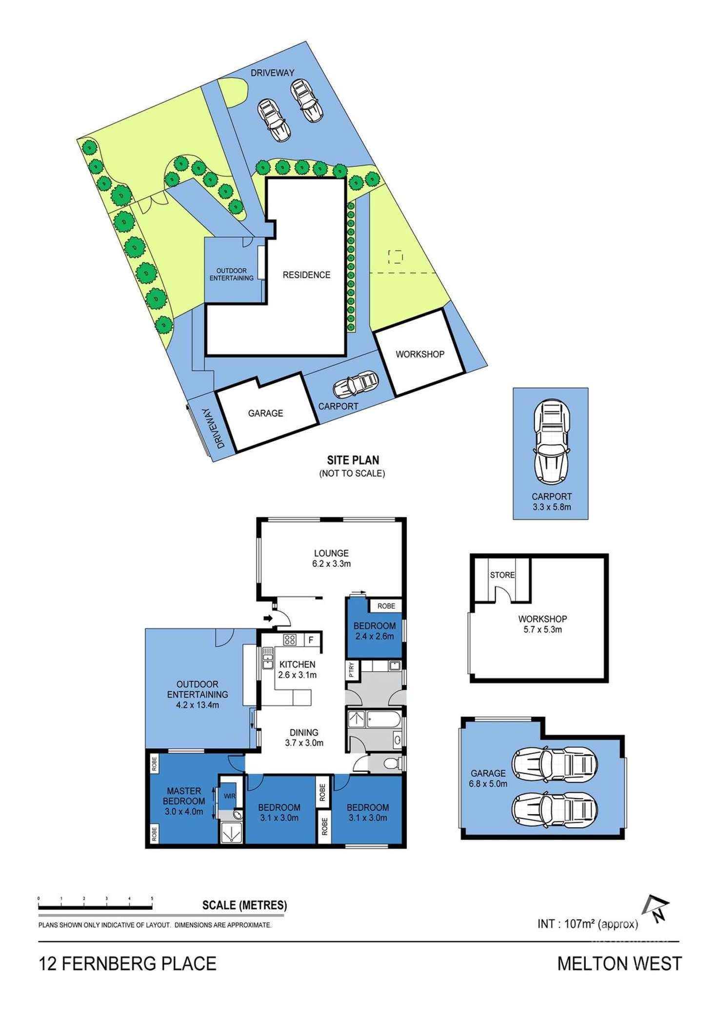 Floorplan of Homely house listing, 12 Fernberg Place, Melton West VIC 3337