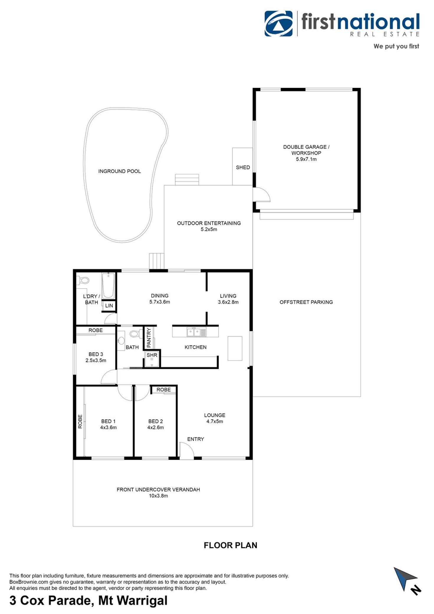 Floorplan of Homely house listing, 3 Cox Parade, Mount Warrigal NSW 2528