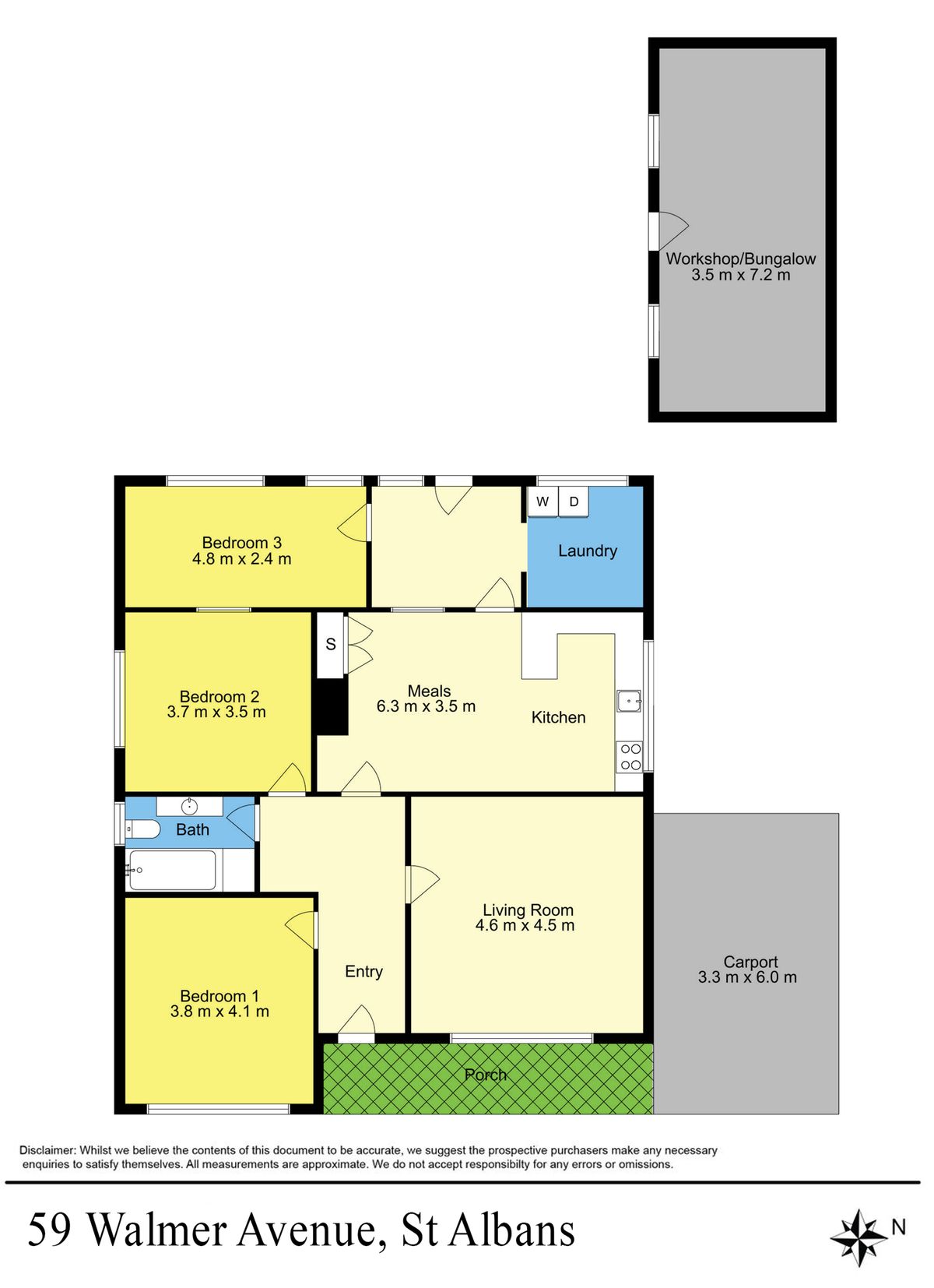 Floorplan of Homely house listing, 59 Walmer Avenue, St Albans VIC 3021