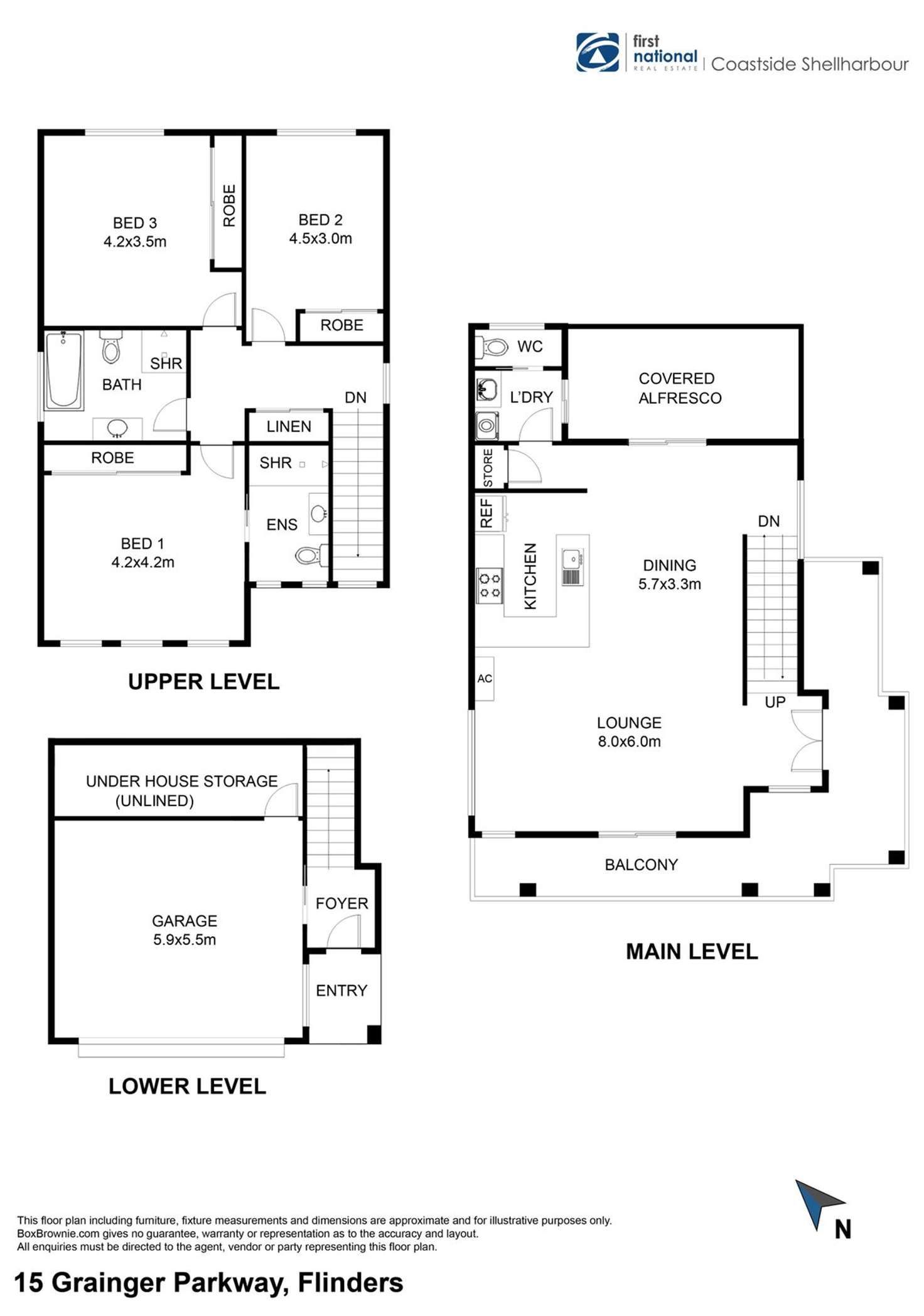 Floorplan of Homely house listing, 15 Grainger Parkway, Flinders NSW 2529