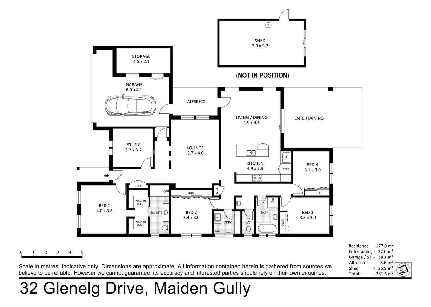 Floorplan of Homely house listing, 32 Glenelg Drive, Maiden Gully VIC 3551