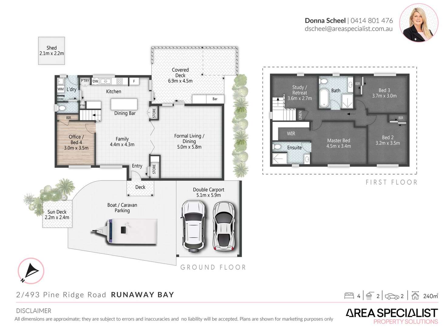Floorplan of Homely semiDetached listing, 2/493 Pine Ridge Road, Runaway Bay QLD 4216