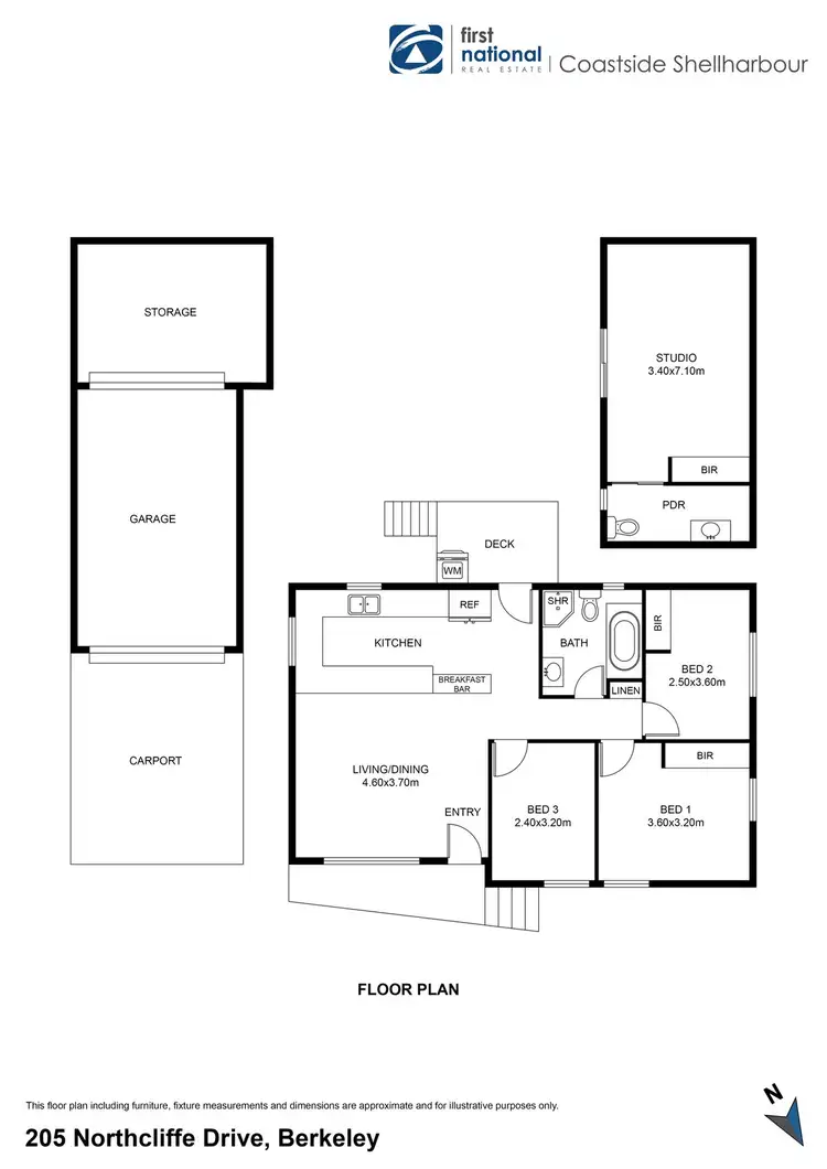 Floorplan of Homely house listing, 205 Northcliffe Drive, Berkeley NSW 2506