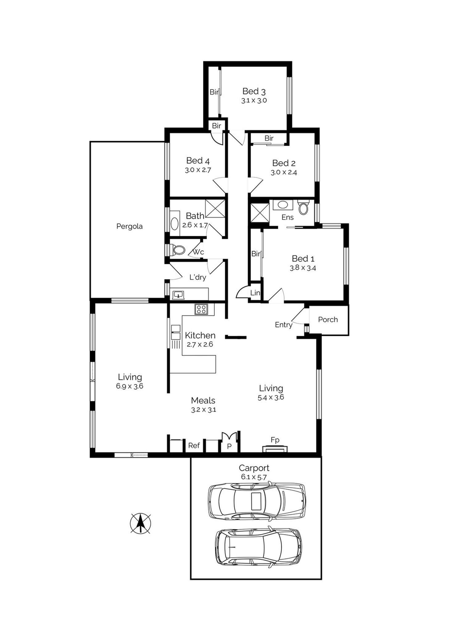 Floorplan of Homely house listing, 25 Wrixon Street, Romsey VIC 3434