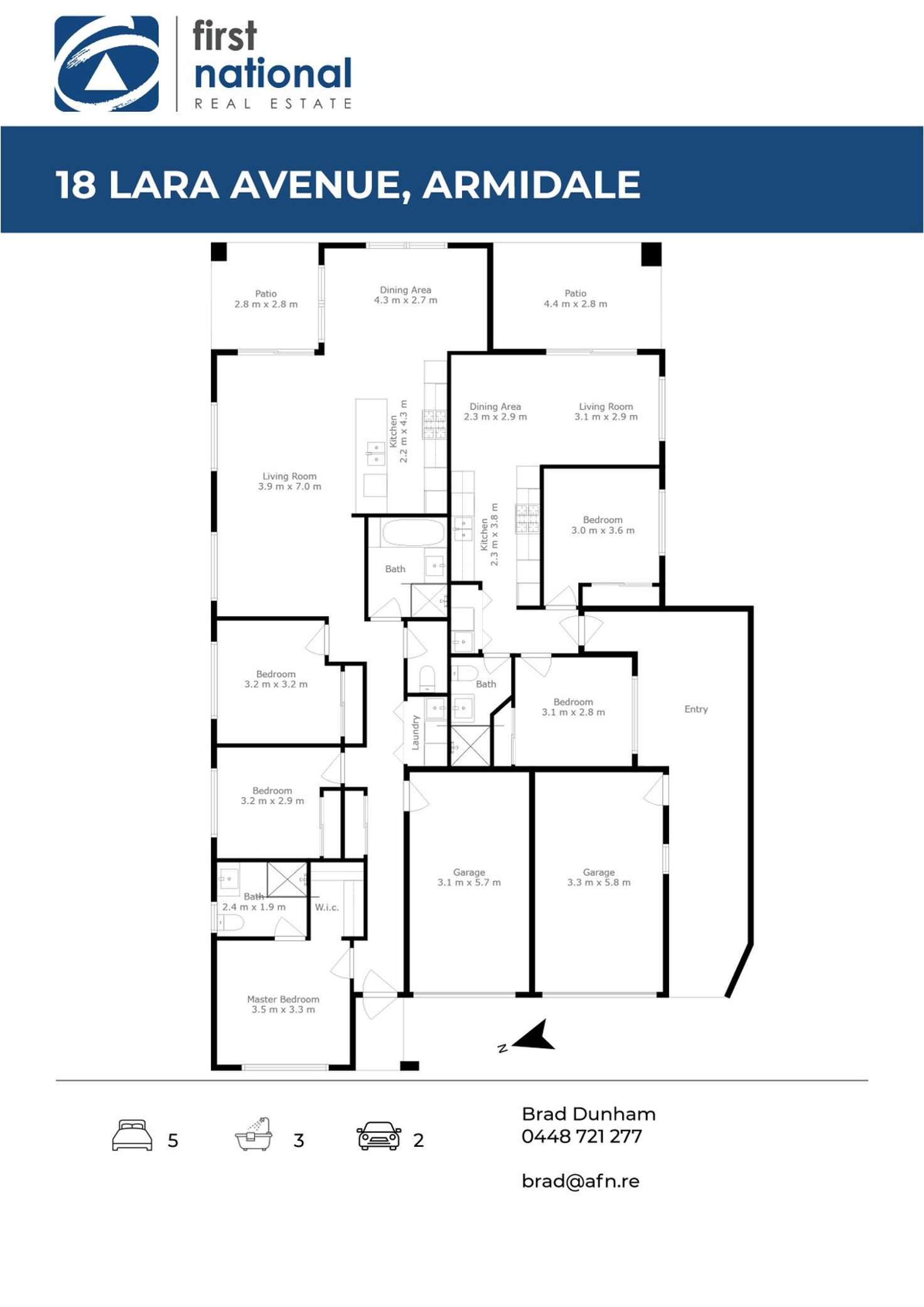 Floorplan of Homely semiDetached listing, 1 & 2/18 Lara Avenue, Armidale NSW 2350