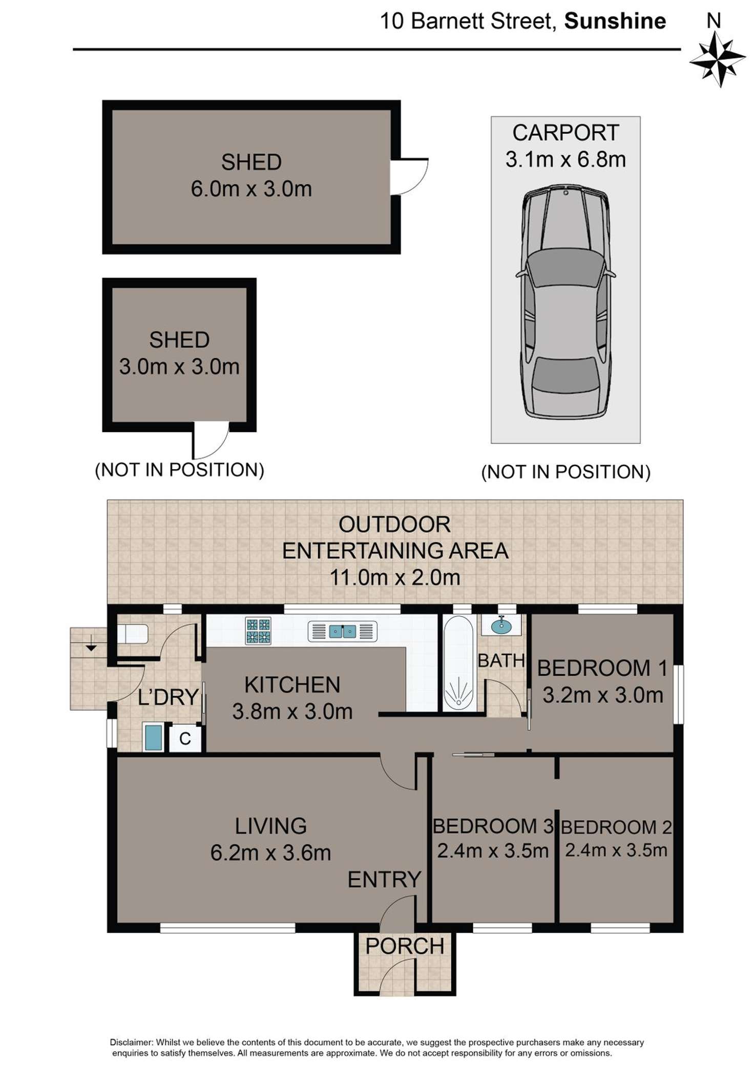 Floorplan of Homely house listing, 10 Barnett Street, Sunshine VIC 3020