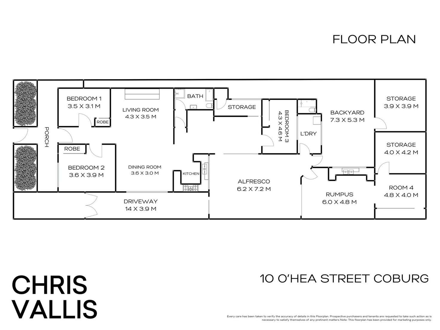 Floorplan of Homely house listing, 10 OHea Street, Coburg VIC 3058