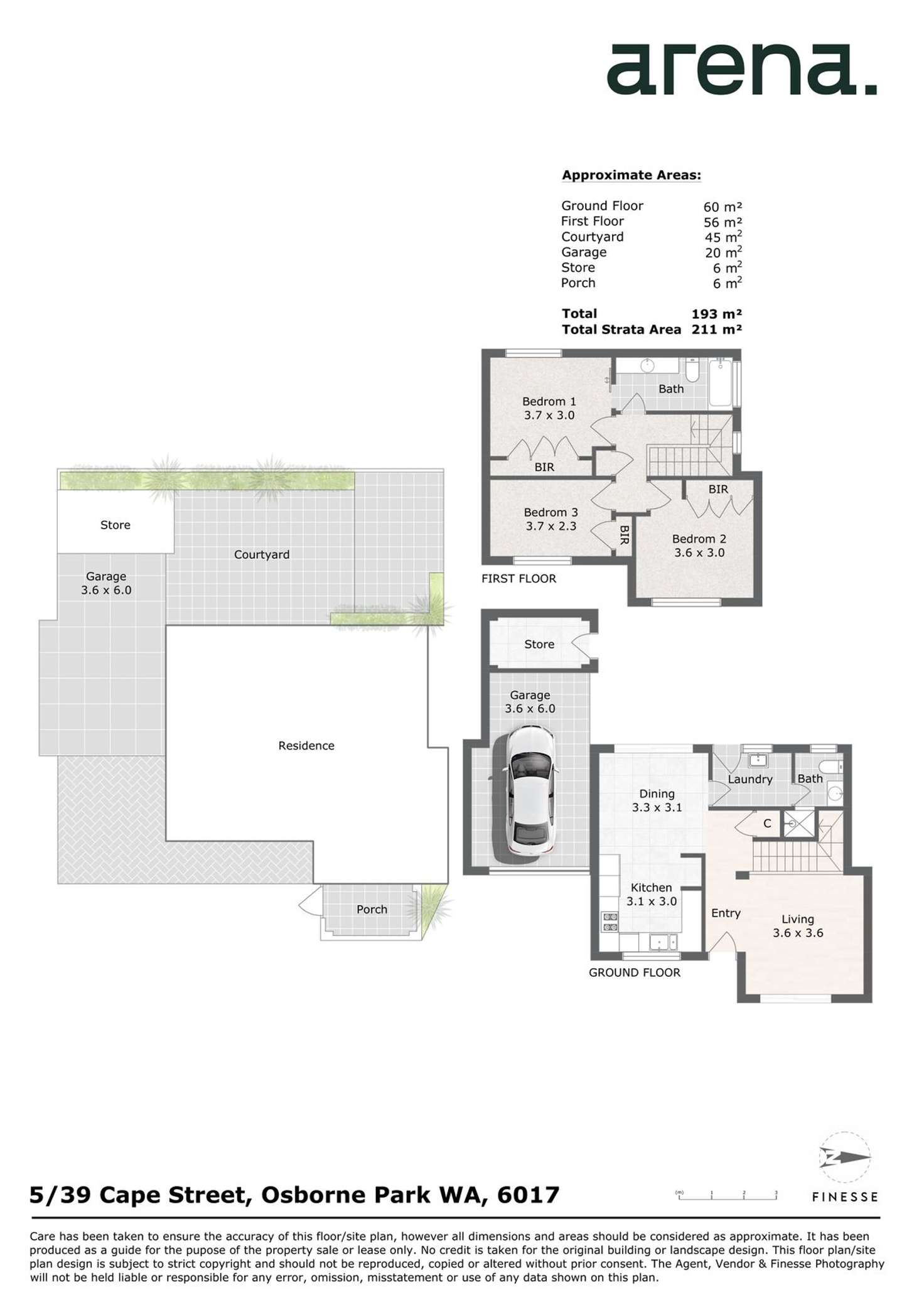 Floorplan of Homely townhouse listing, 5/39 Cape Street, Osborne Park WA 6017