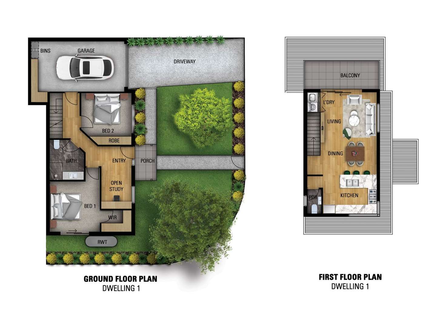 Floorplan of Homely unit listing, 1 Morgan Street, Braybrook VIC 3019