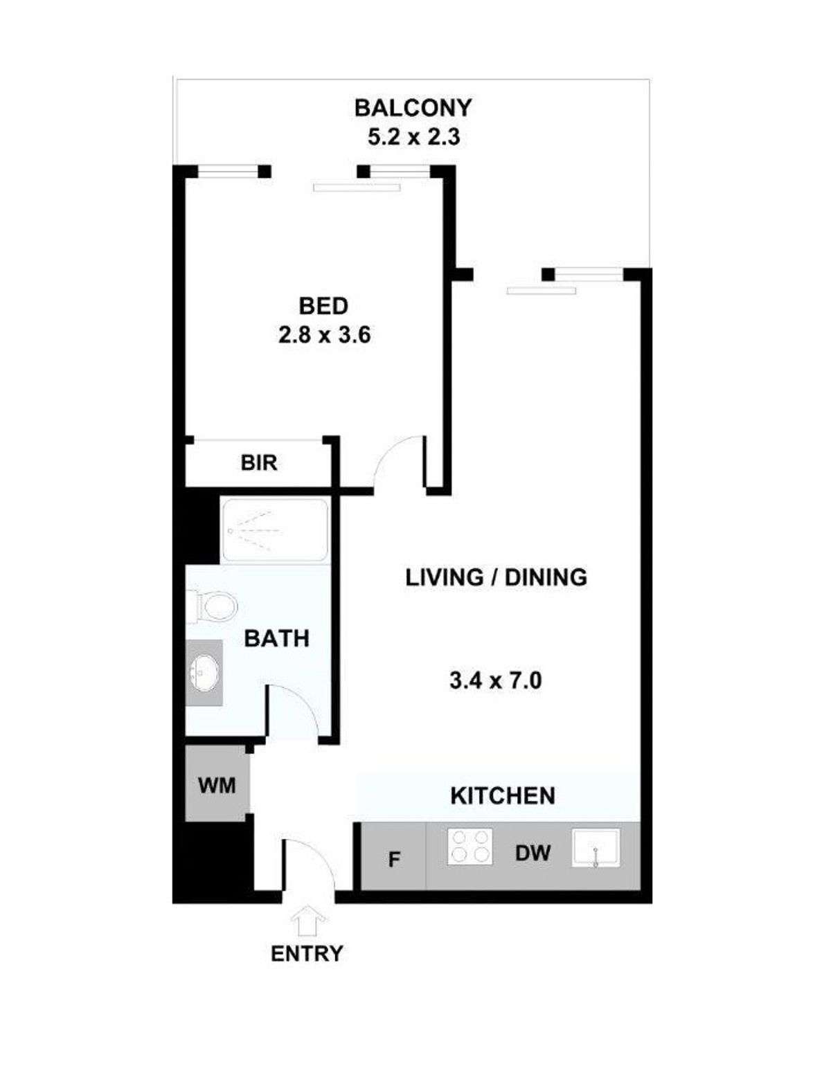 Floorplan of Homely apartment listing, 204/28 Burnley Street, Richmond VIC 3121