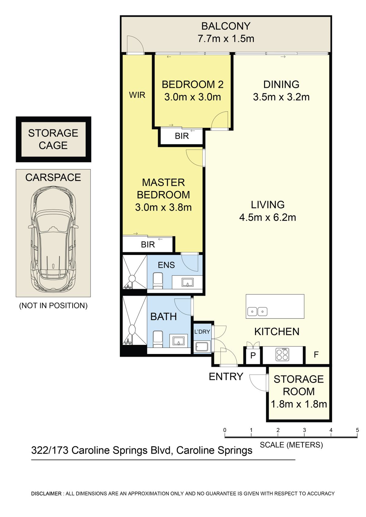 Floorplan of Homely apartment listing, 322/173 Caroline Springs Boulevard, Caroline Springs VIC 3023