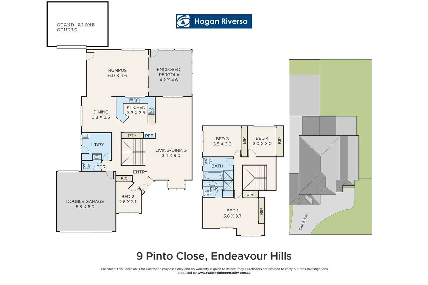 Floorplan of Homely house listing, 9 Pinto Close, Endeavour Hills VIC 3802