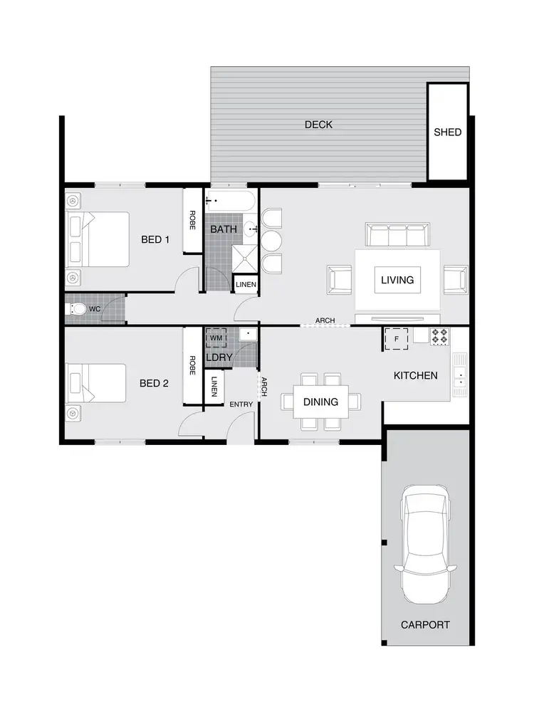 Floorplan of Homely townhouse listing, 26/43 Kirkland Circuit, Macgregor ACT 2615
