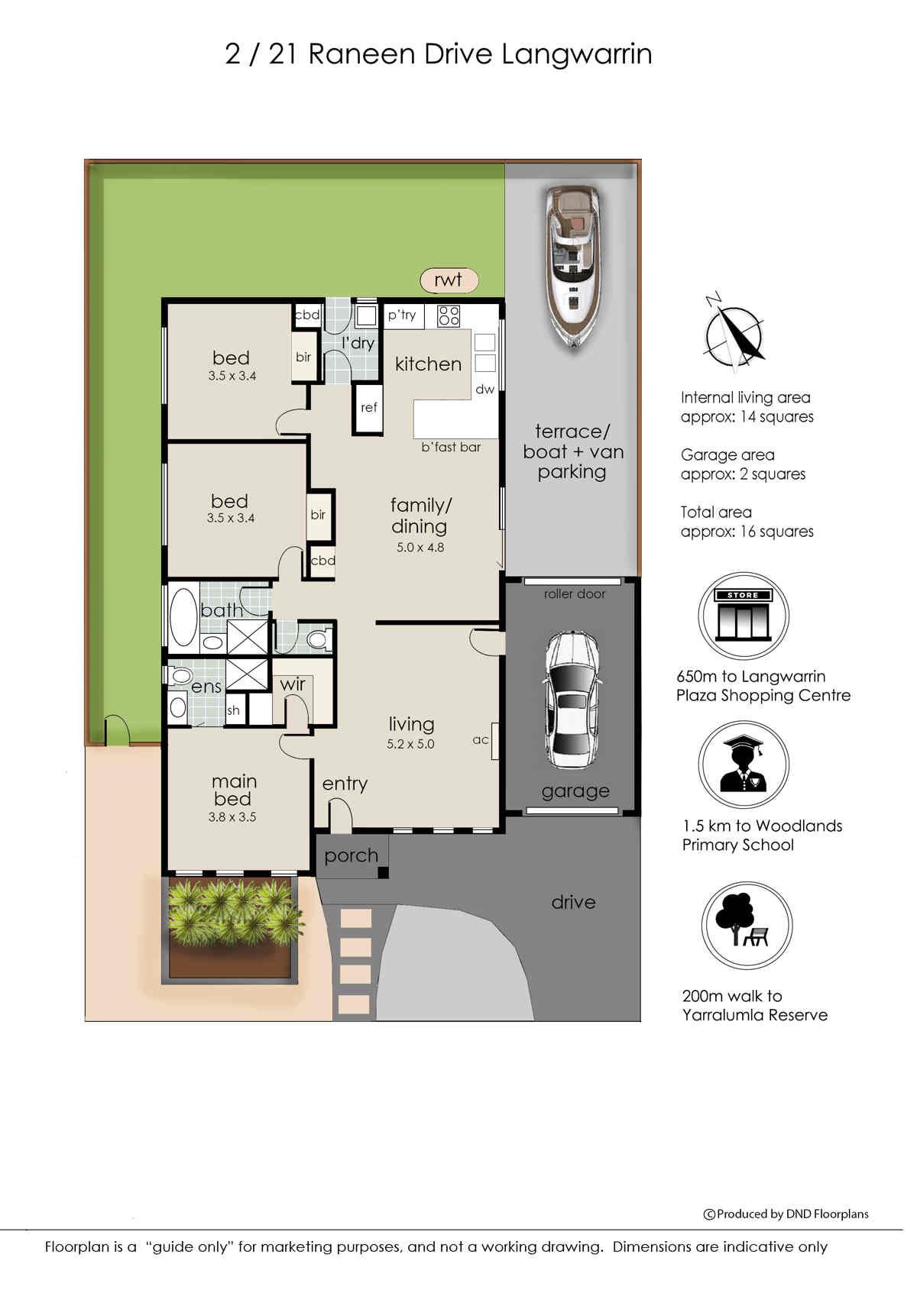 Floorplan of Homely unit listing, 2/21 Raneen Drive, Langwarrin VIC 3910