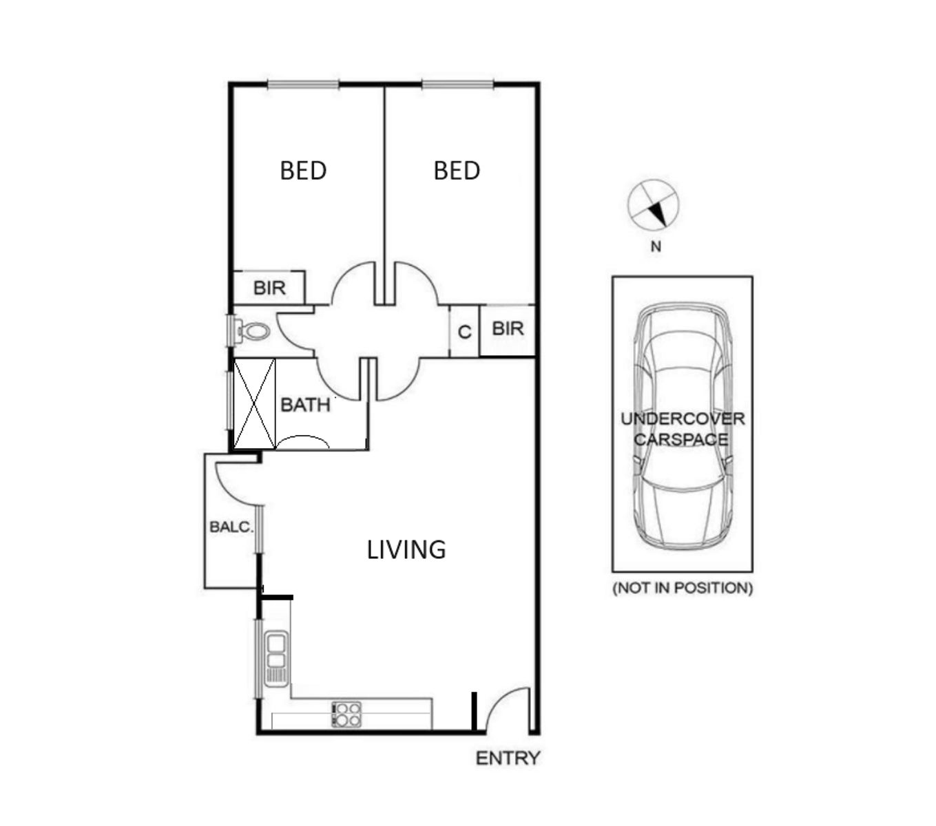 Floorplan of Homely unit listing, 8/96 Flemington Road, Parkville VIC 3052