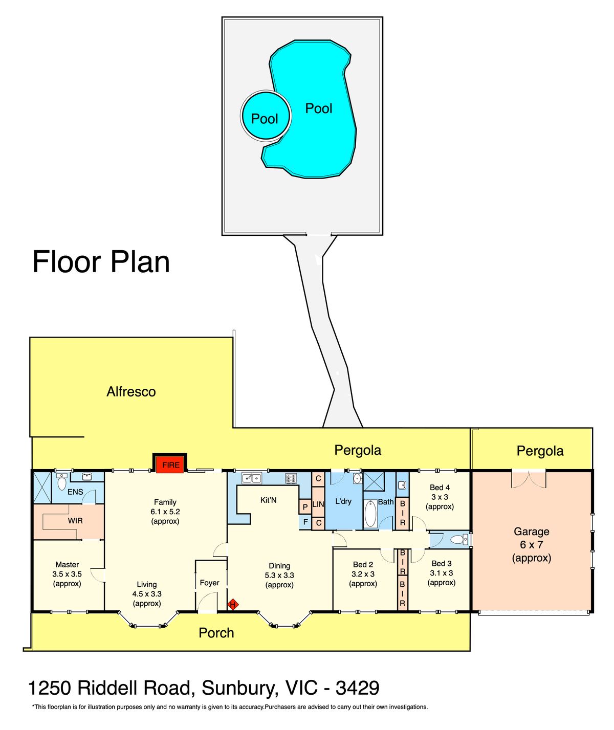 Floorplan of Homely acreageSemiRural listing, 1250 Riddell Road, Sunbury VIC 3429