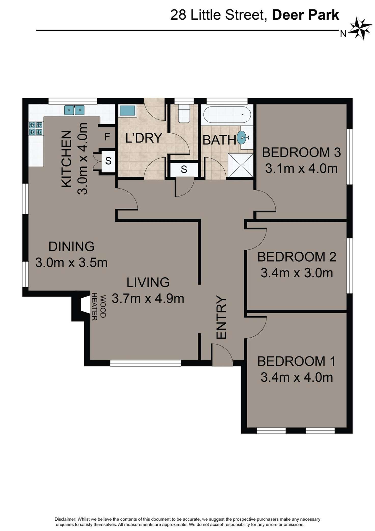 Floorplan of Homely house listing, 28 Little Street, Deer Park VIC 3023