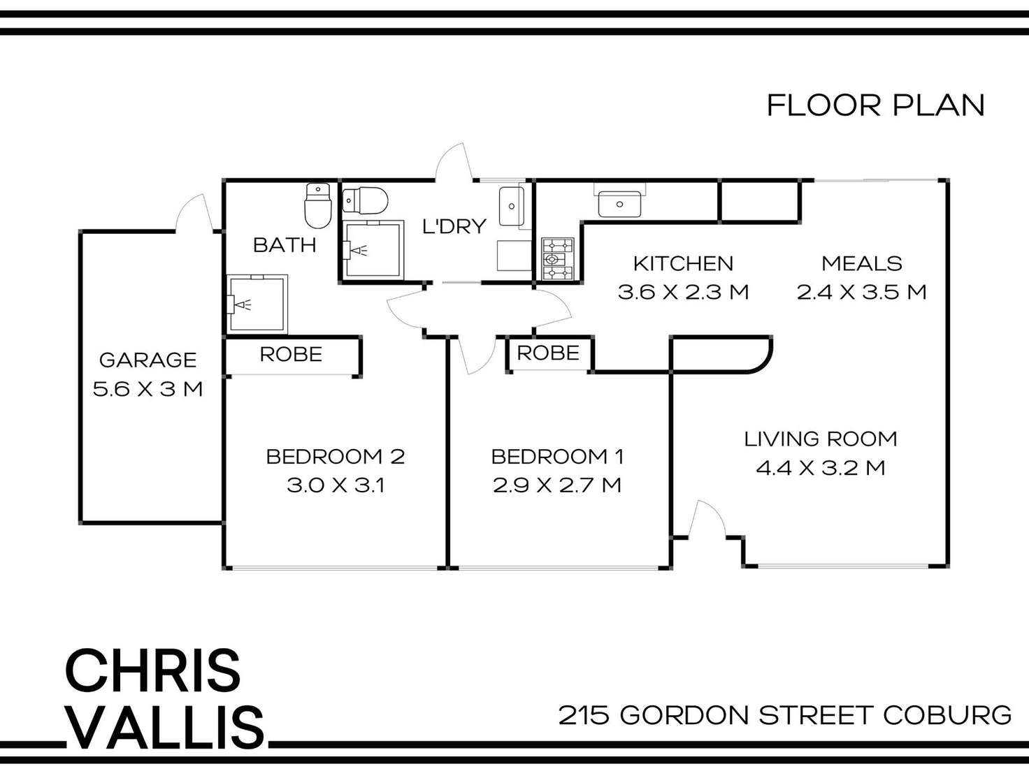 Floorplan of Homely house listing, 215 Gordon Street, Coburg VIC 3058