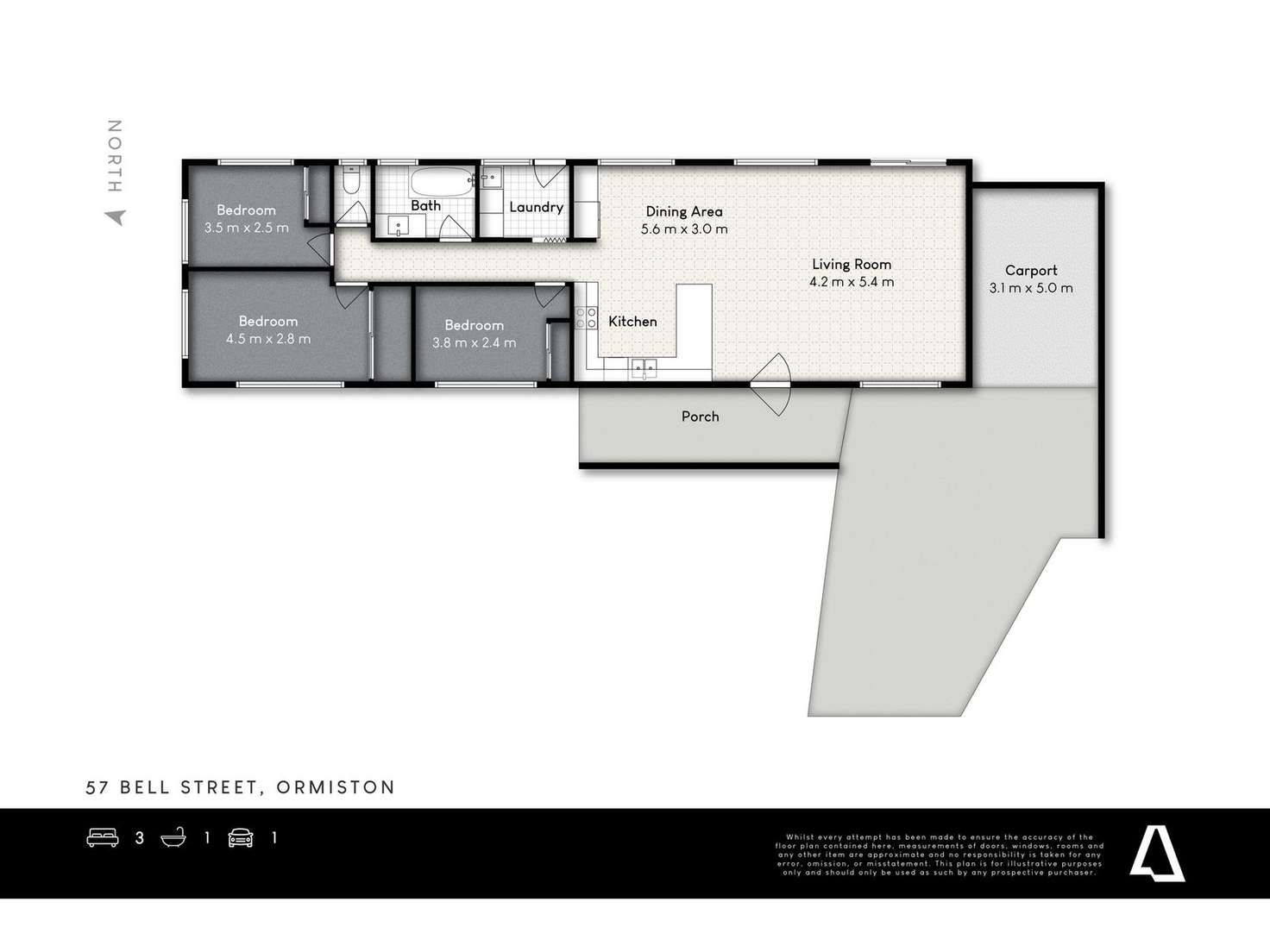 Floorplan of Homely house listing, 57 Bell Street, Ormiston QLD 4160