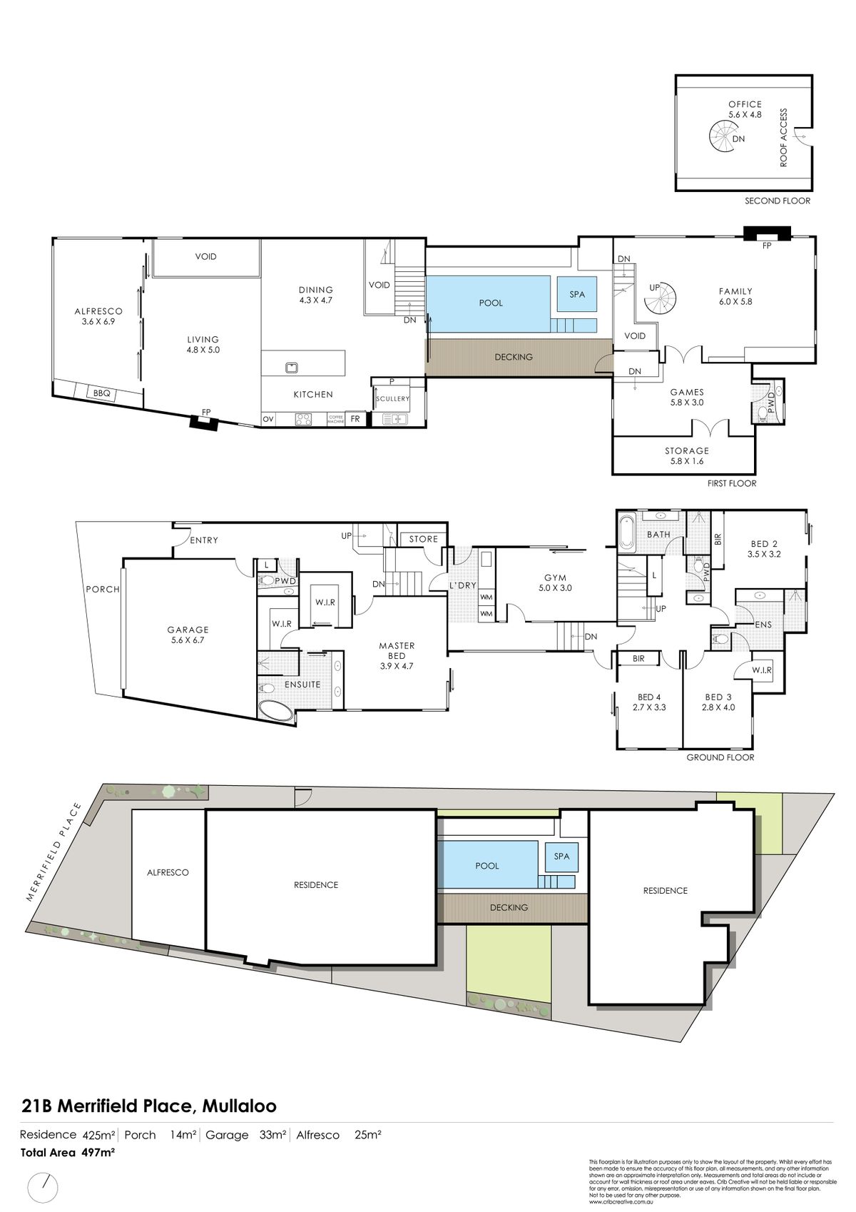 Floorplan of Homely house listing, 21B Merrifield Place, Mullaloo WA 6027