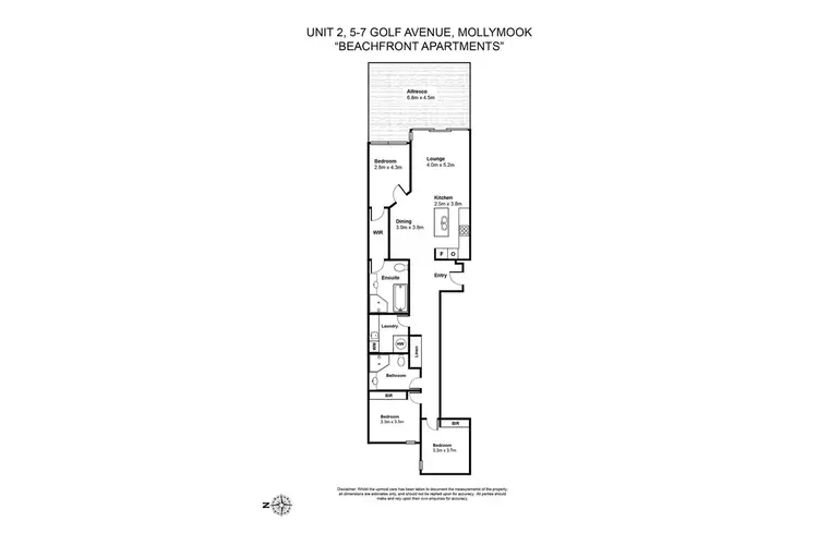Floorplan of Homely unit listing, 2/5-7 Golf Avenue, Mollymook NSW 2539