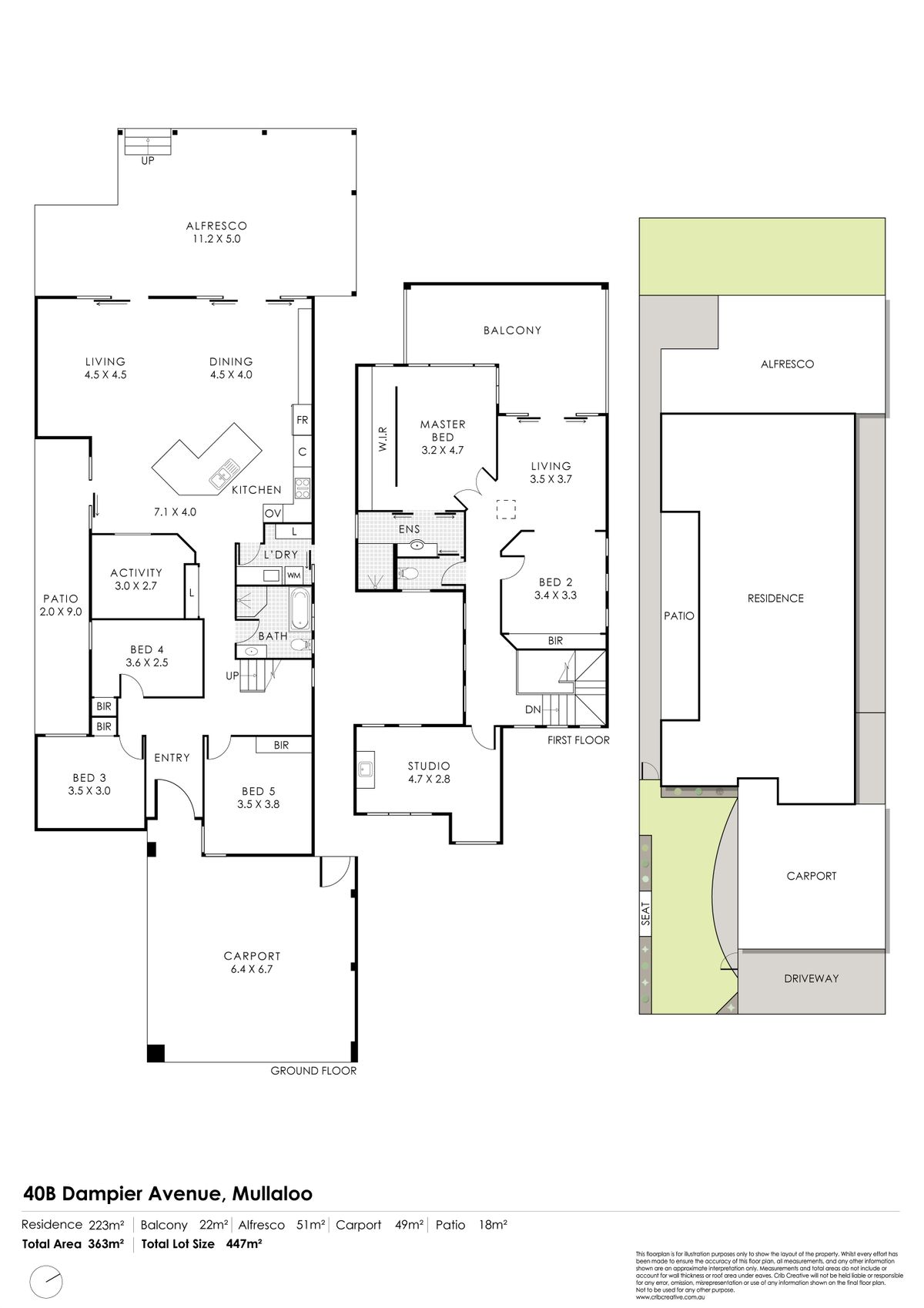 Floorplan of Homely house listing, 40B Dampier Avenue, Mullaloo WA 6027