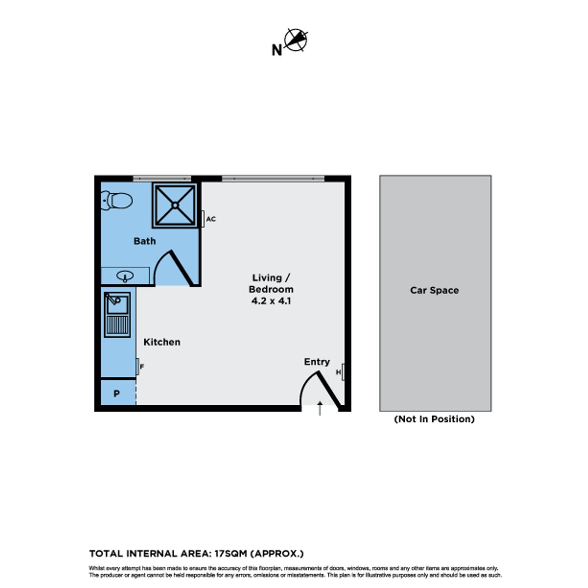 Floorplan of Homely studio listing, 12/22-28 Canterbury Street, Flemington VIC 3031