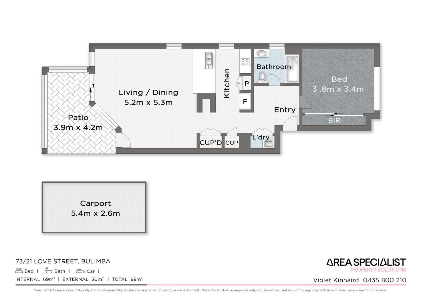 Floorplan of Homely apartment listing, 73/21 Love Street, Bulimba QLD 4171