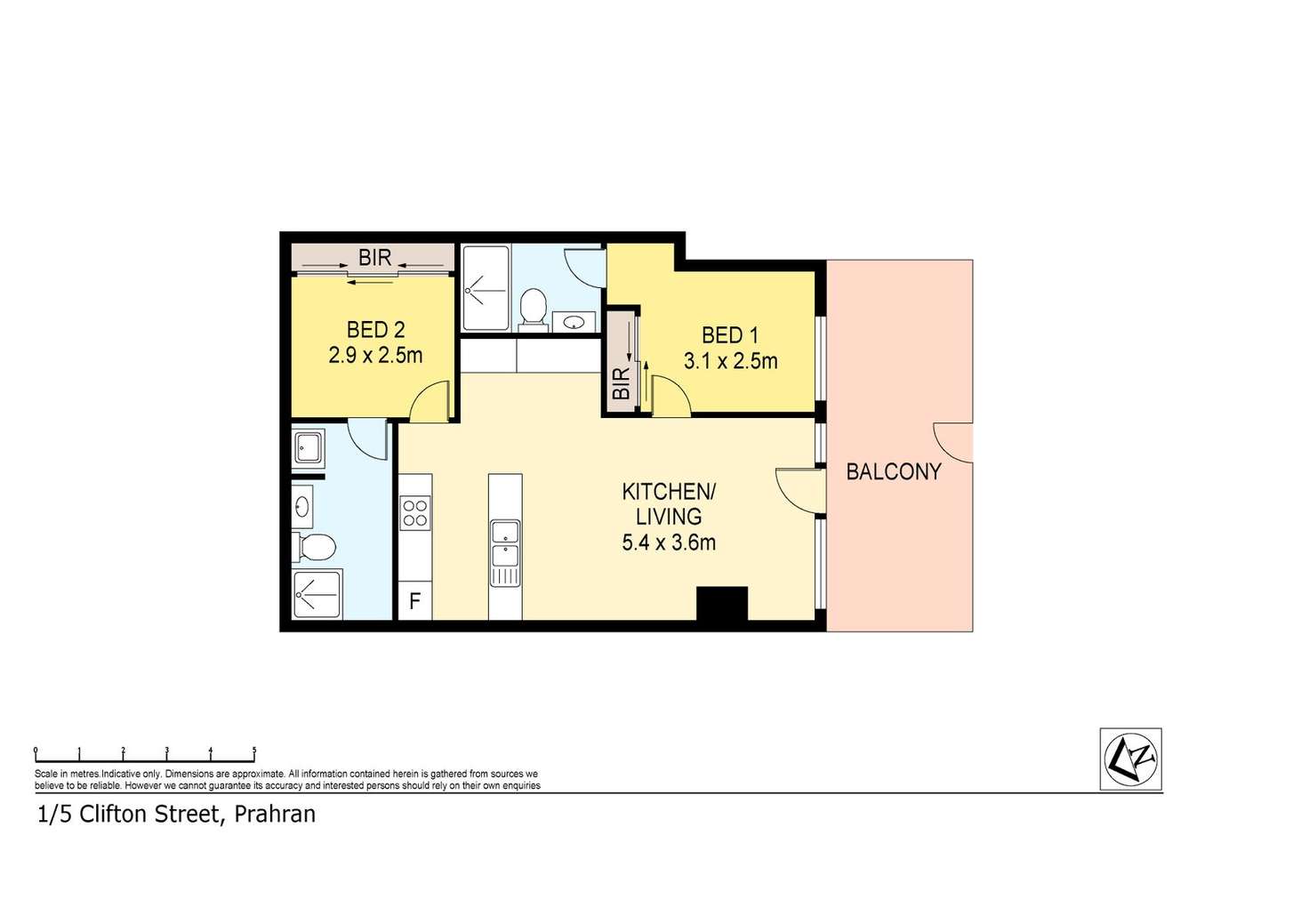 Floorplan of Homely apartment listing, 1/5 Clifton Street, Prahran VIC 3181