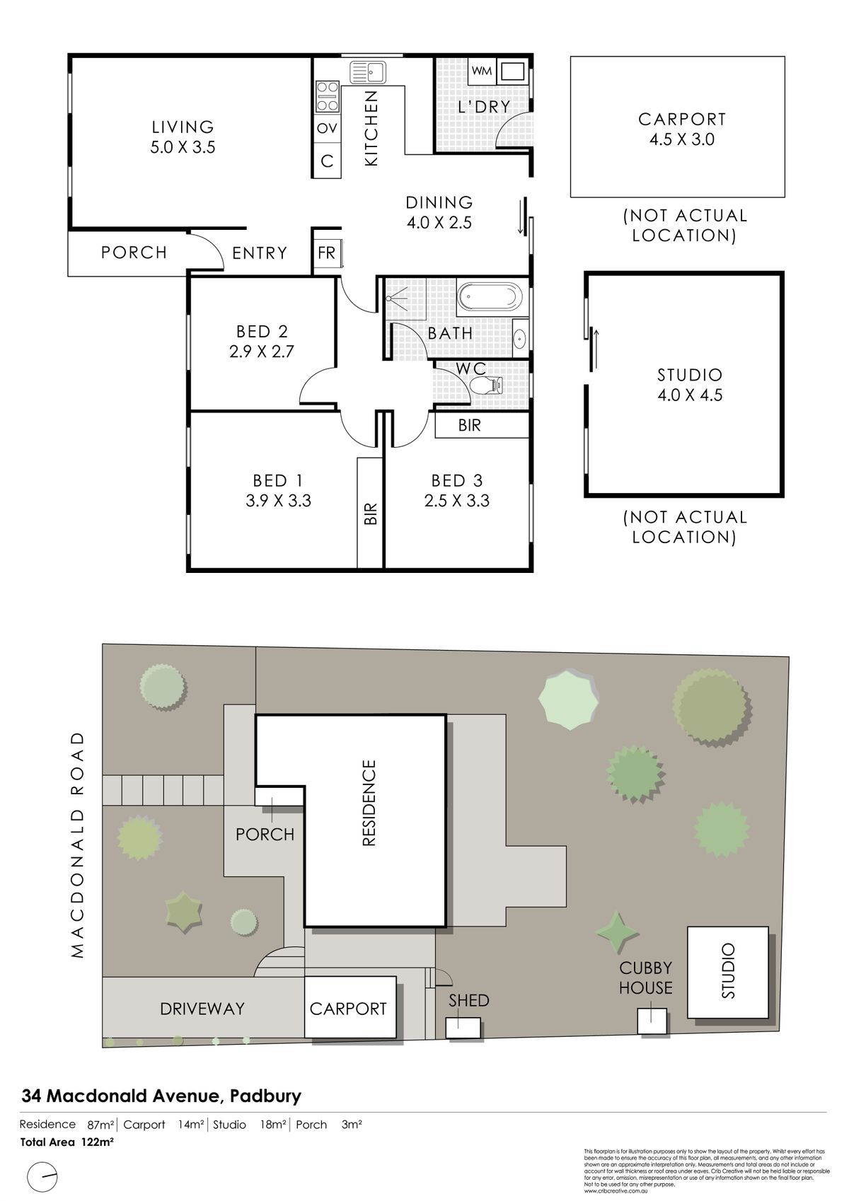 Floorplan of Homely house listing, 34 Macdonald Avenue, Padbury WA 6025