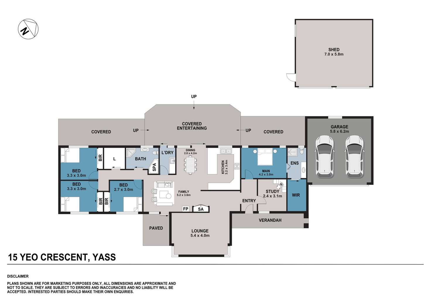 Floorplan of Homely house listing, 15 Yeo Cresent, Yass NSW 2582