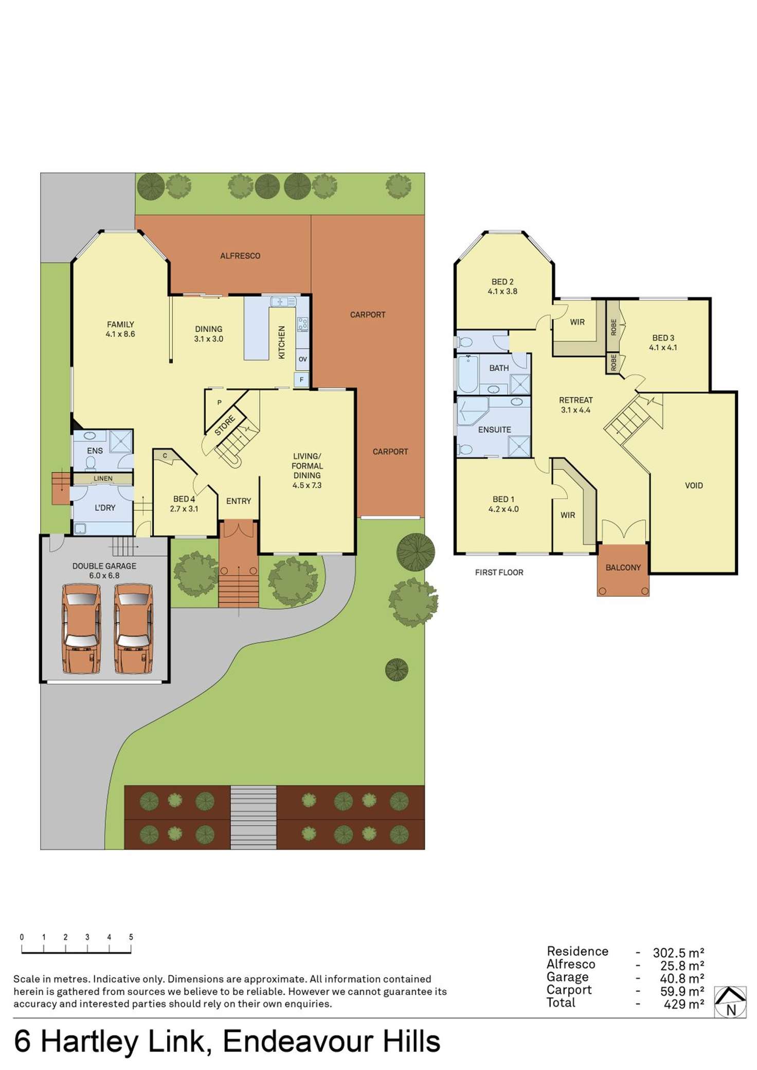 Floorplan of Homely house listing, 6 Hartley Link, Endeavour Hills VIC 3802