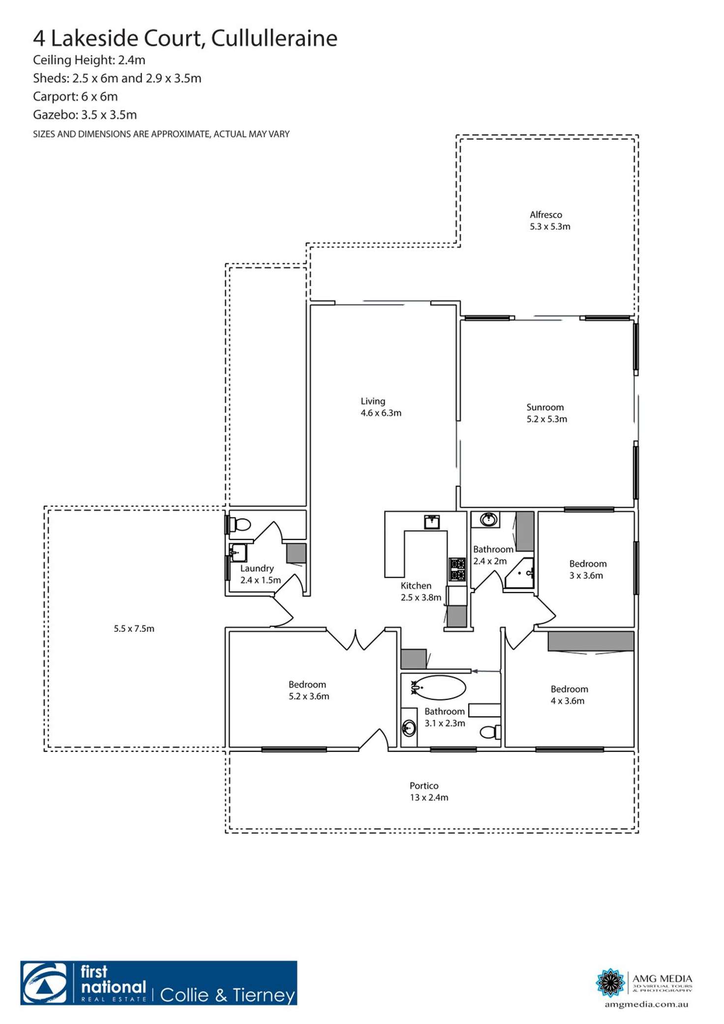 Floorplan of Homely house listing, 4 Lakeside Court, Cullulleraine VIC 3496