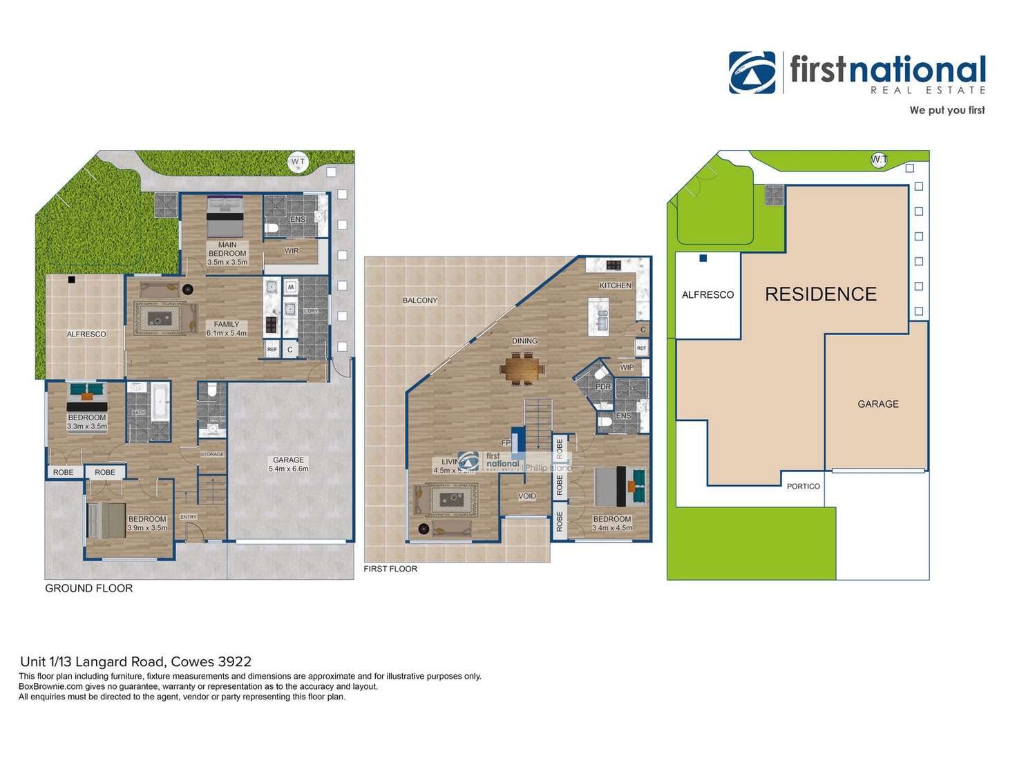 Floorplan of Homely house listing, 1/13 Langard Road, Cowes VIC 3922