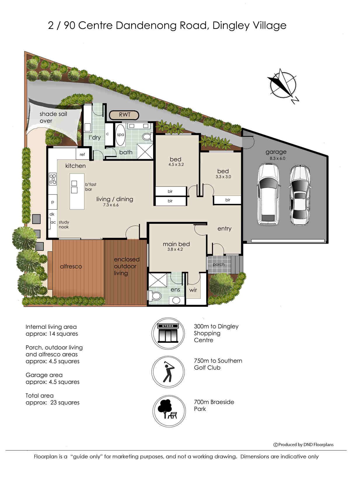 Floorplan of Homely unit listing, 2/90 Centre Dandenong Road, Dingley Village VIC 3172