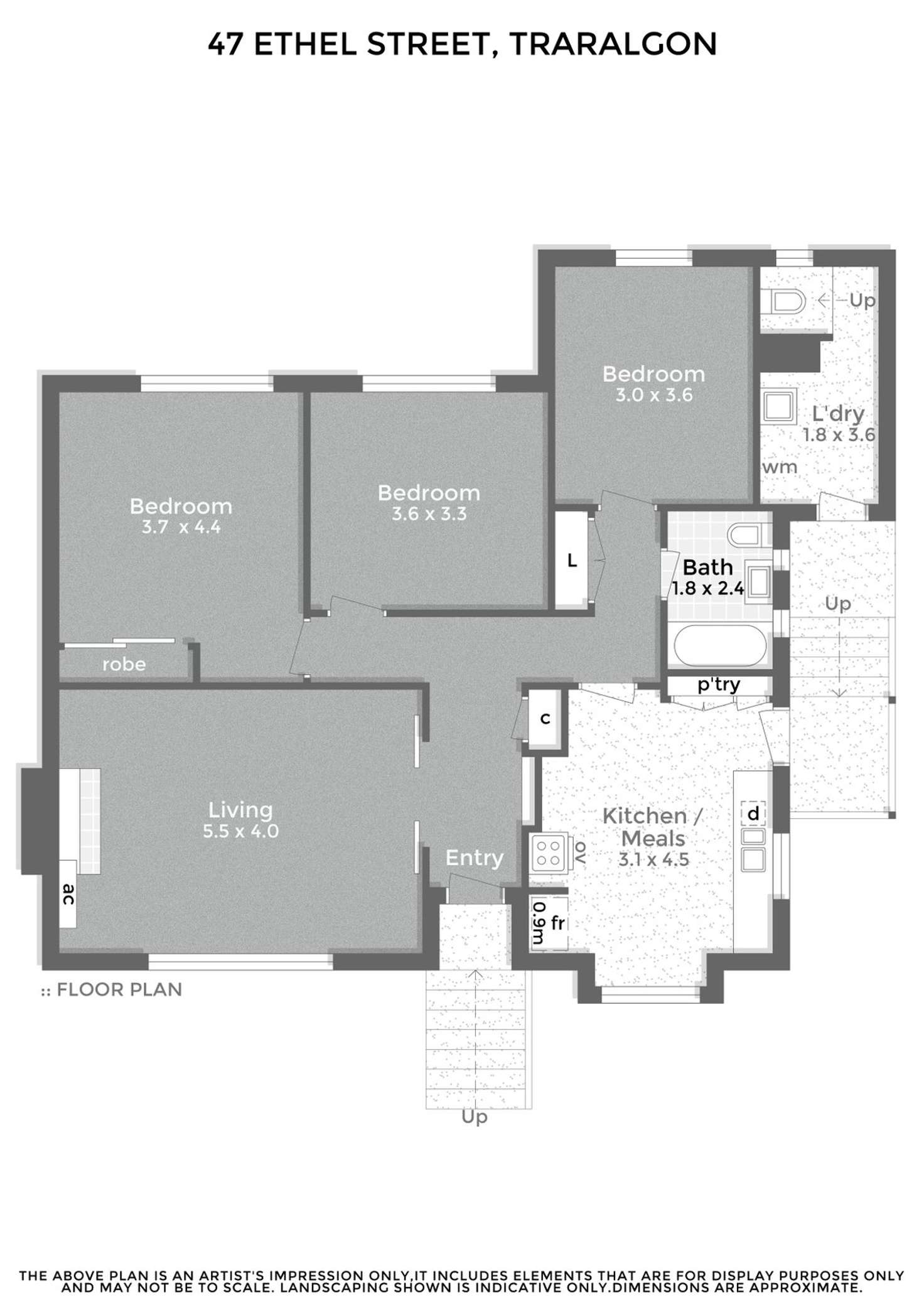 Floorplan of Homely house listing, 47 Ethel Street, Traralgon VIC 3844