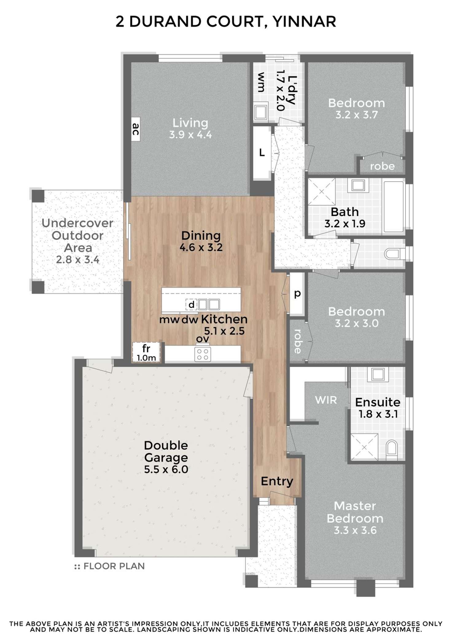 Floorplan of Homely house listing, 2 Durrand Court, Yinnar VIC 3869