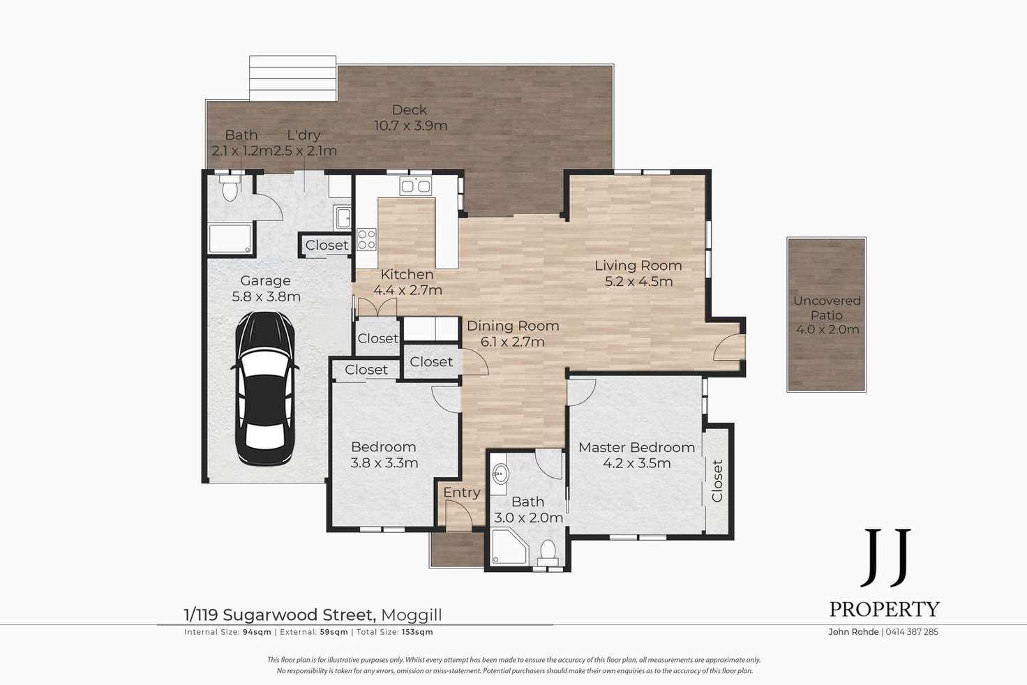 Floorplan of Homely villa listing, 1/119 Sugarwood Street, Moggill QLD 4070