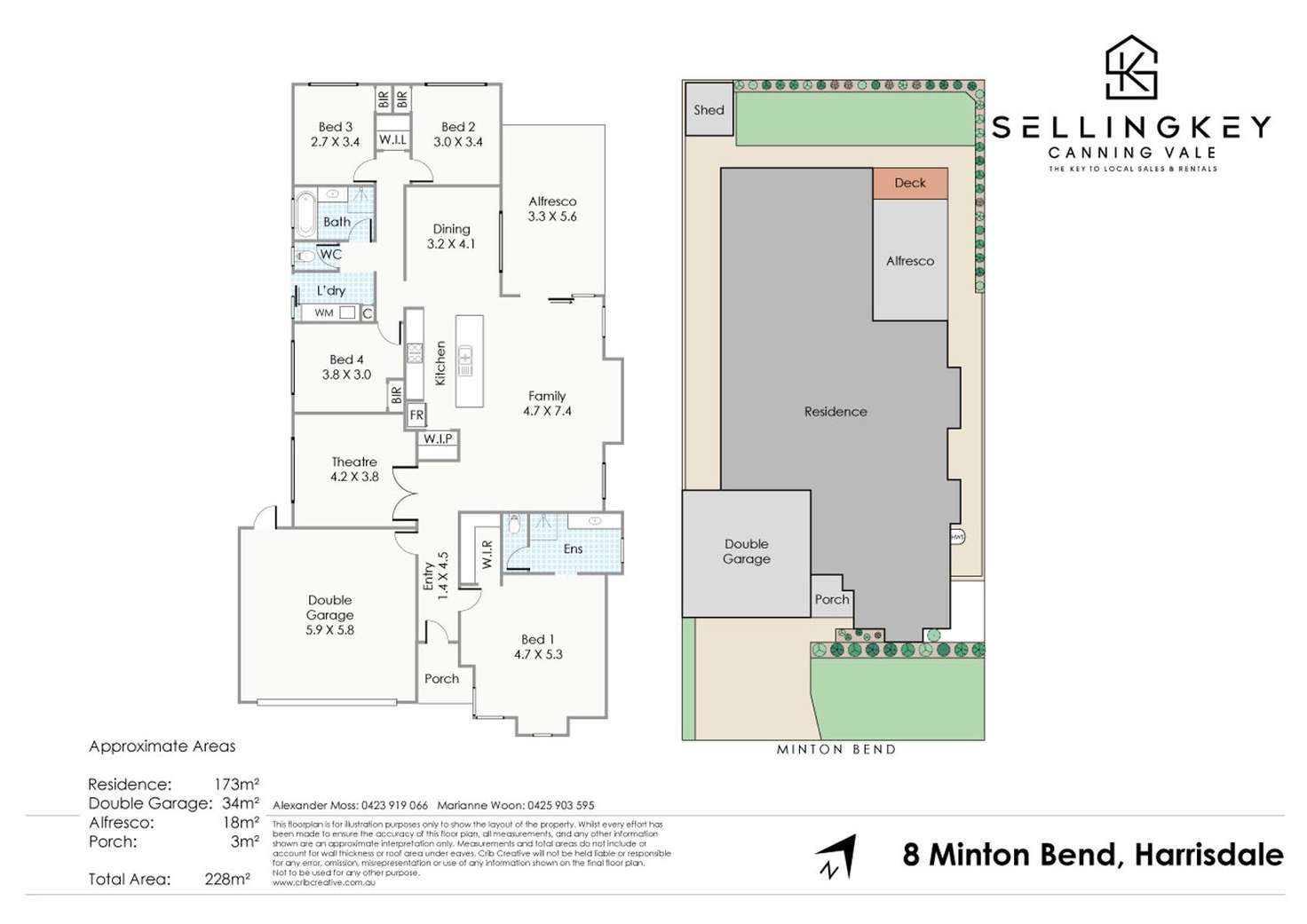 Floorplan of Homely house listing, 8 Minton Bend, Harrisdale WA 6112